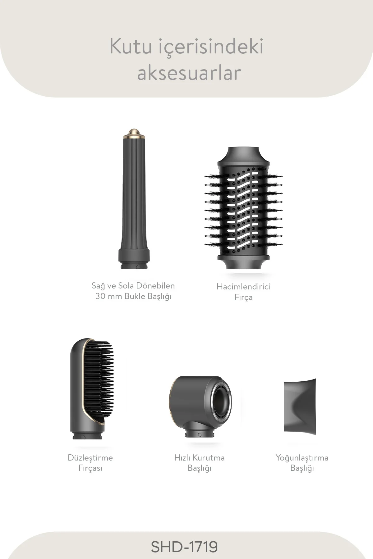 Pro Compact Uzun Multi-Styler Hava Üfleme 5in1 Bldc  Saç Şekillen