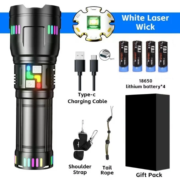 Pro F-3002 Alüminyum Tg Led Gece Şeritli Type-c Şarjlı El Feneri Pro F-3002 Alüminyum Tg Led Gece Şeritli Type-c Şarjlı El Feneri