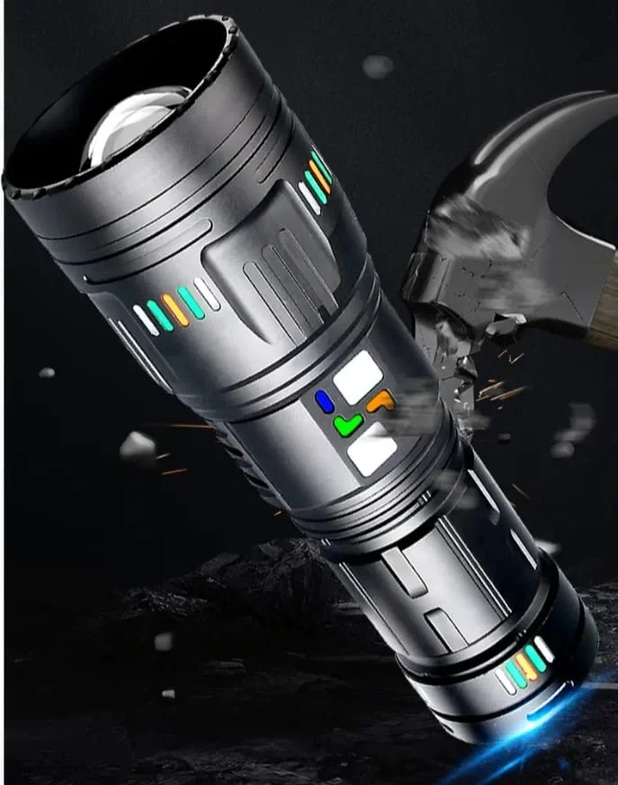 Pro F-3002 Alüminyum Tg Led Gece Şeritli Type-c Şarjlı El Feneri Pro F-3002 Alüminyum Tg Led Gece Şeritli Type-c Şarjlı El Feneri