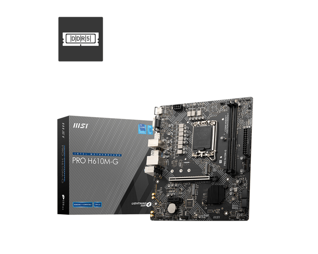 Msi Pro H610m-G Ddr5 5600Mhz Matx 1700