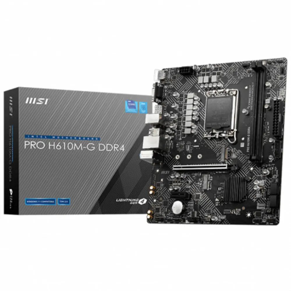 PRO H610M-G LGA1700P DDR4 Ses+GLan VGA HDMI DP M2 USB3.2 mATX