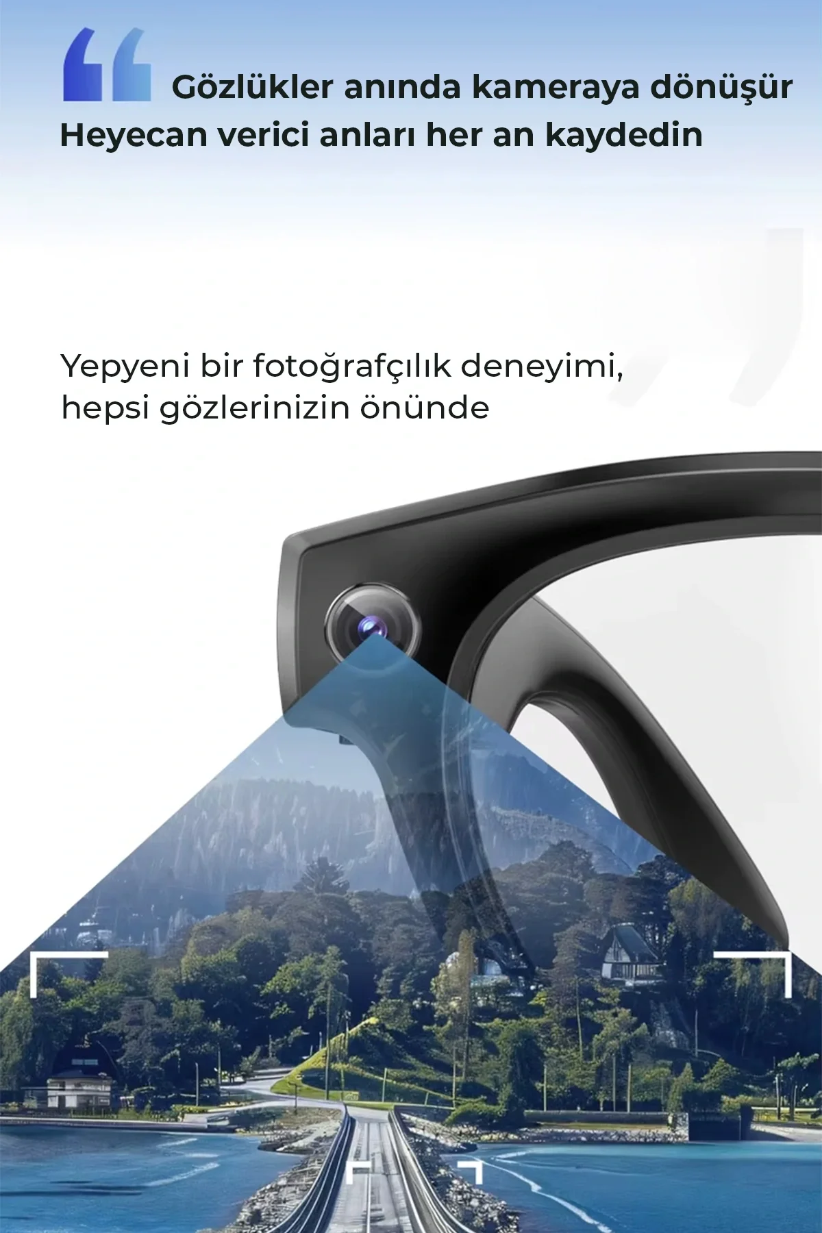 Pro Max Akıllı Gözlük Kameralı Yapay zeka,Müzik dinleme,telefon ile konuşma bluetooth