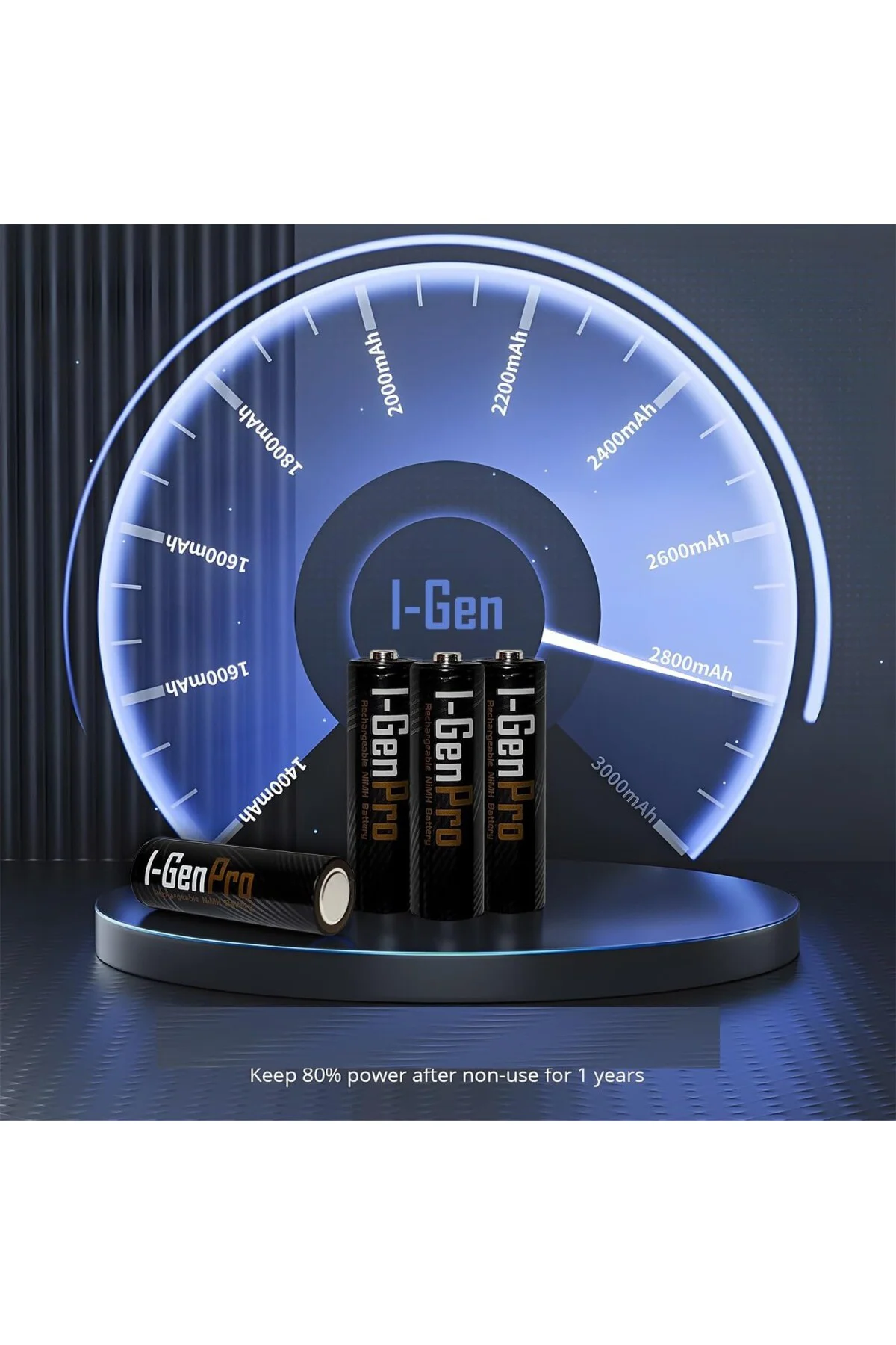 Pro P104 8 Adet AAA 1100 mAh Şarj Edilebilir İnce Kalem Pil 1.2V 