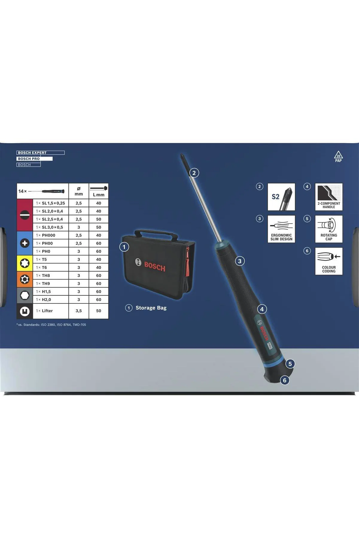 PRO PH/SL/TX/TH/H 14'lü Hassas Tornavida Seti 1600A039PN