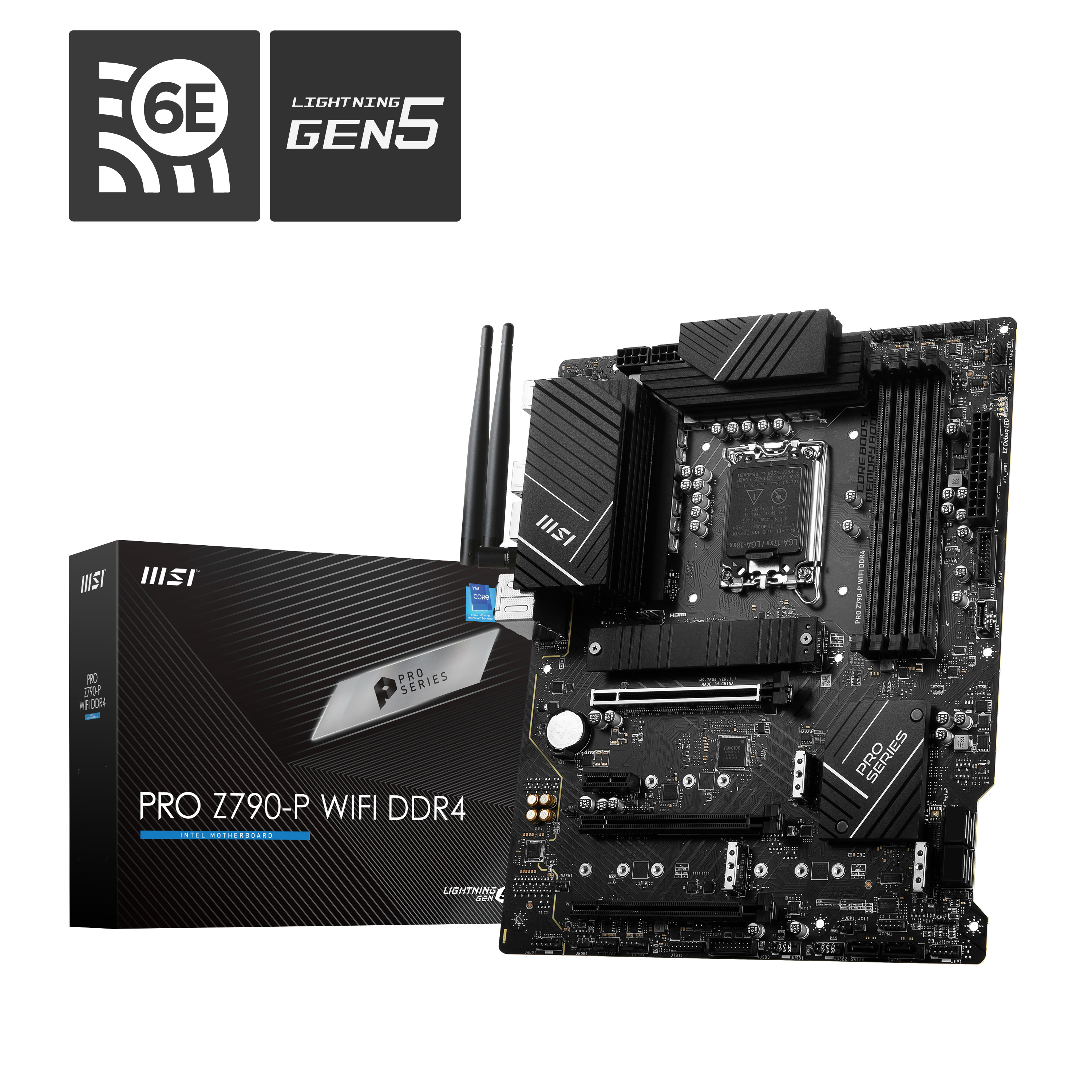 Msi Pro Z790-P Wifi Ddr5 1700P 5333(Oc) Gen4 M2 Usb3.2 Hdmi Dp Wi-Fi