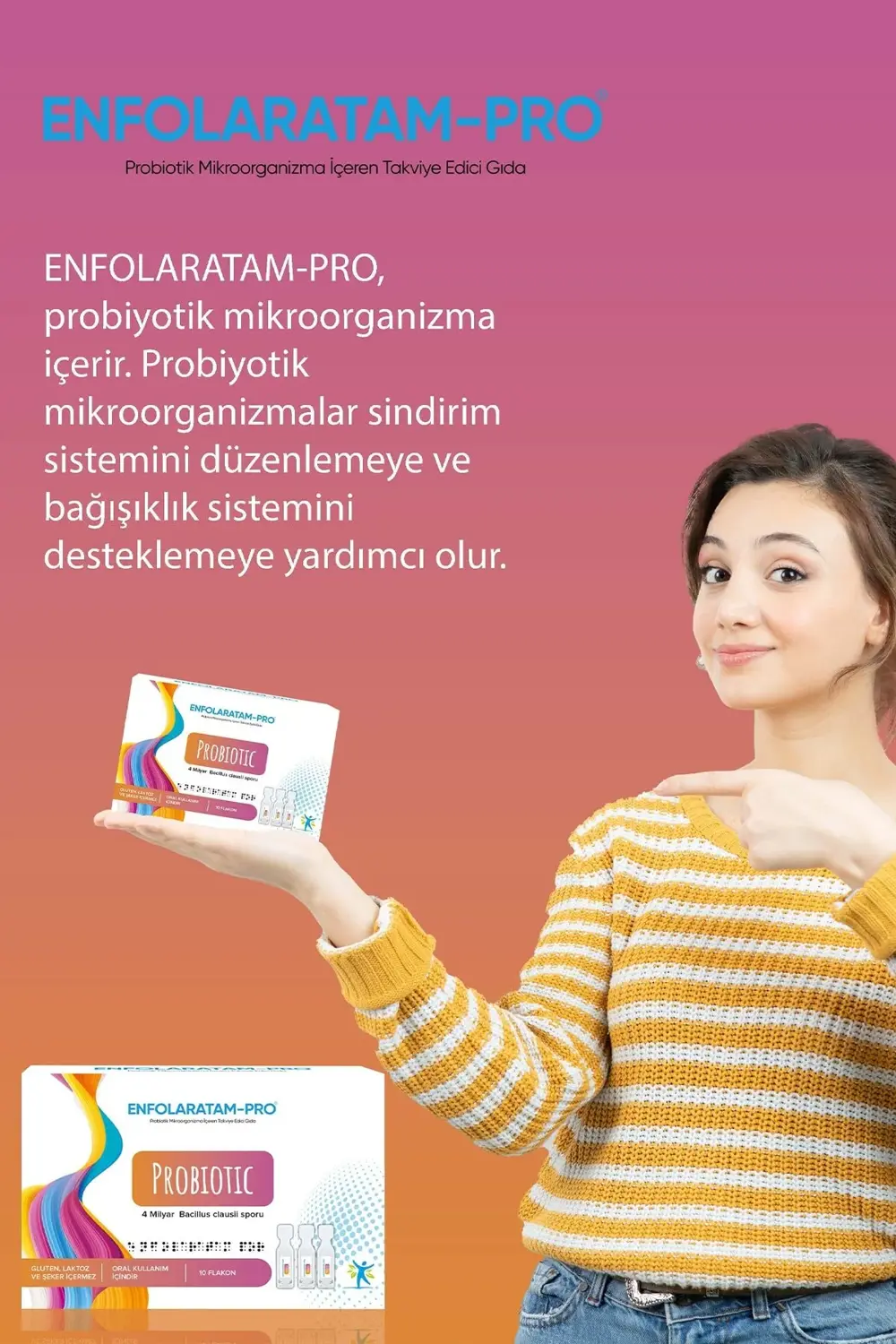 Probiotic Probiyotik Bacillus clausii sporları 4 Milyar Yetişkin