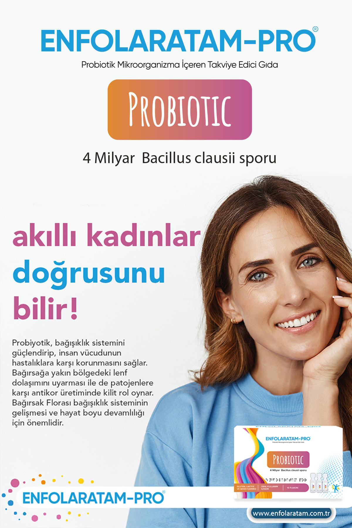 Probiotic Probiyotik Bacillus clausii sporları 4 Milyar Yetişkin