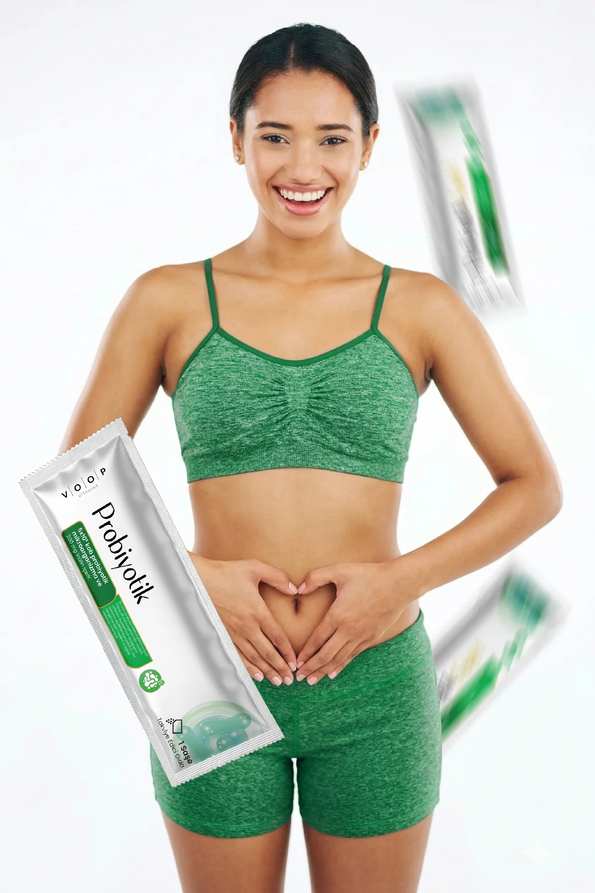 Probiyotik — 5x10 üssü 9 Kob Probiyotik Mikroorganizma & 200 mg İnulin - Ahududu Aromalı 10 Saşe - Görsel 7