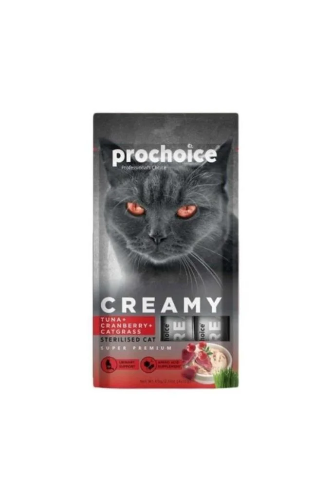 Prochoice Creamy Ton Balığı, Kızılcık, Kedi Otlu Krema Kedi Ödülü Prochoice Creamy Ton Balığı, Kızılcık, Kedi Otlu Krema Kedi Ödülü