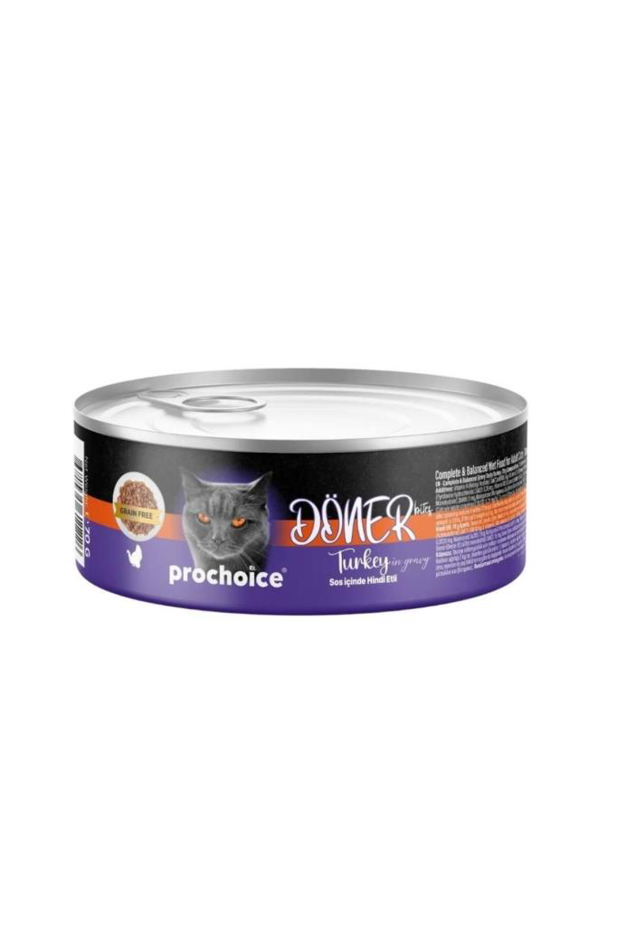 ProChoice Döner Bites Sos İçinde Hindi Etli Yetişkin Kedi Konserv ProChoice Döner Bites Sos İçinde Hindi Etli Yetişkin Kedi Konserv