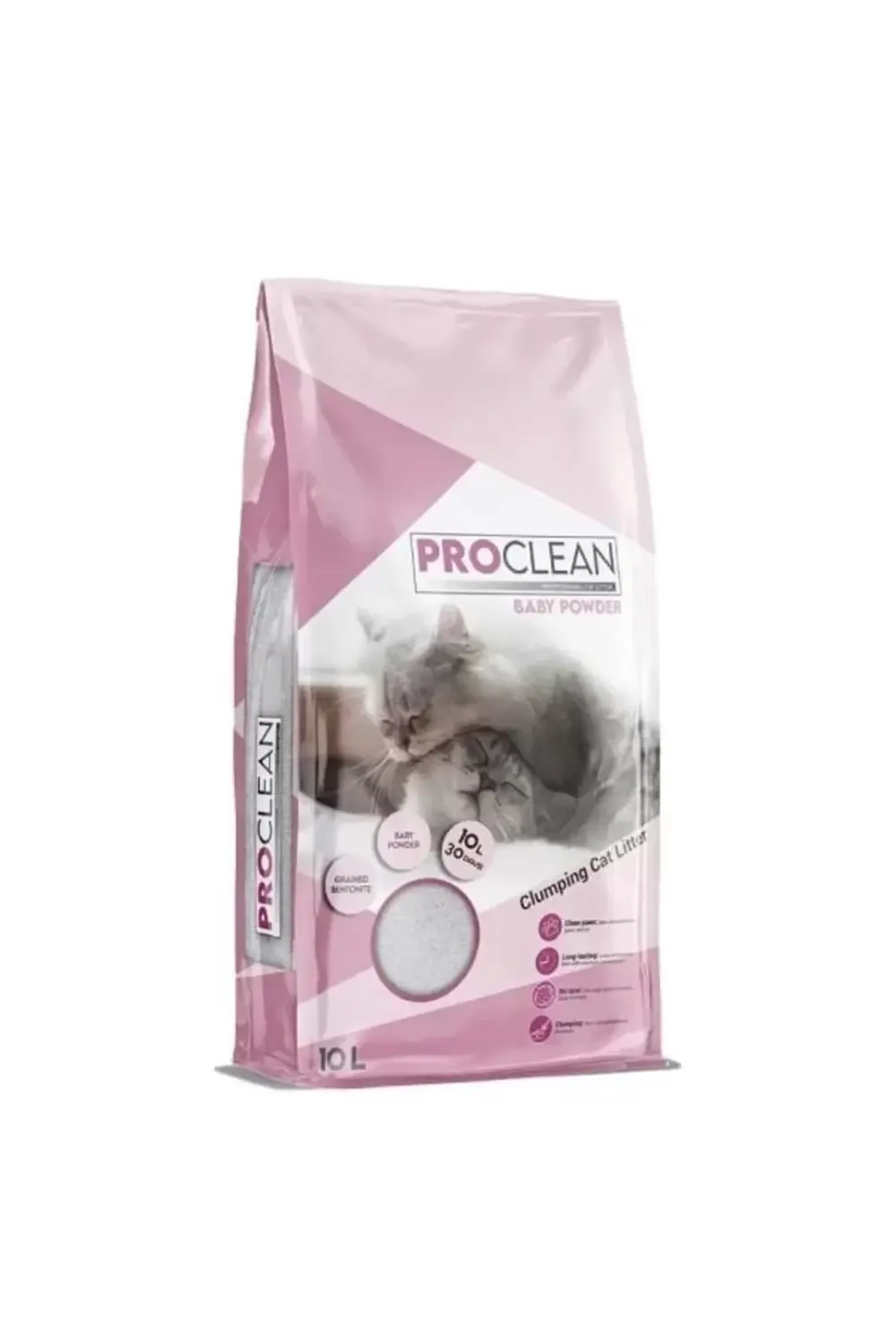 ProClean Bebek Pudra Kokulu Topaklanan Kedi Kumu 1 Adet Kalın Tan