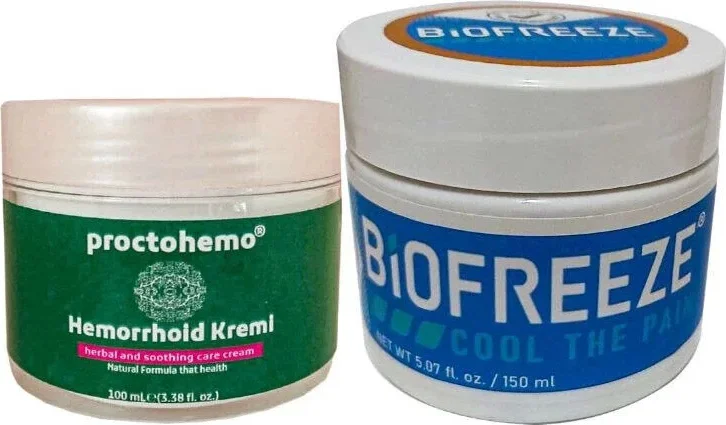 Proctohemo 100 ml ile Uyumlu + Biofreeze Masaj Kremi 150 ml ile Uyumlu - Hemoroid ve Kas Ağrıları İçin Çift Etkili Bakım Seti Fiyatı, Yorumları ve Özellikleri