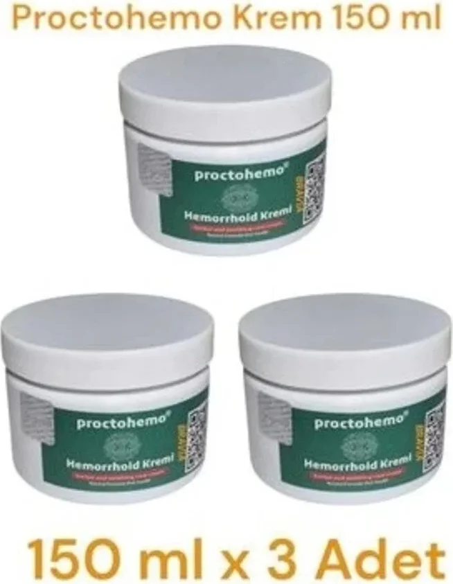 Proctohemo Hemoroid Kremi 150 ml x 3 Adet - Hemoride İyi Gelen Krem