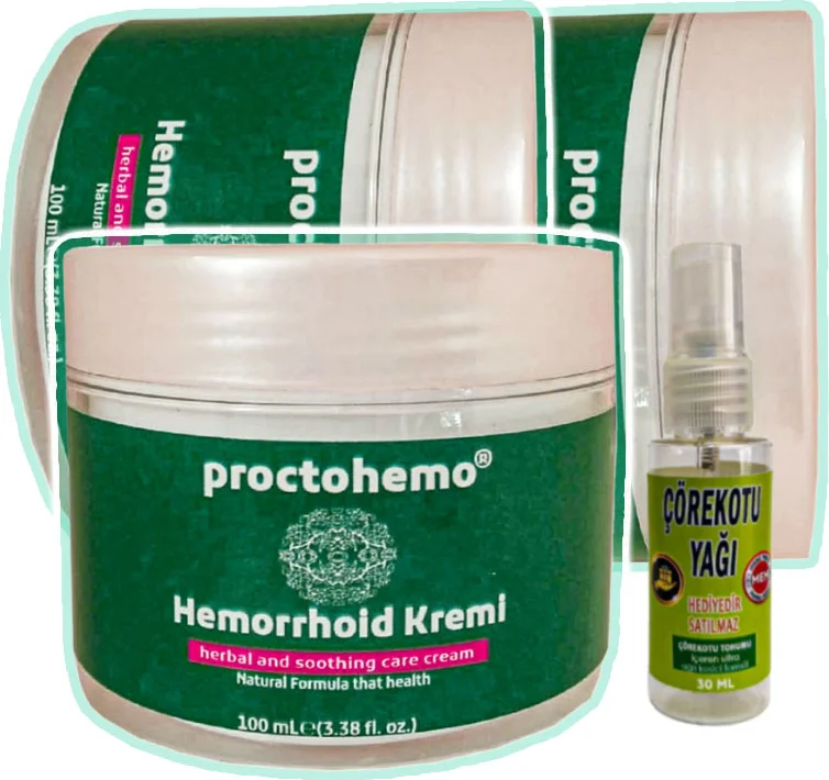 Proctohemo Krem 100 ml x 3 + Çörek Otu Yağı 30 ml - Hemoroid Kremi