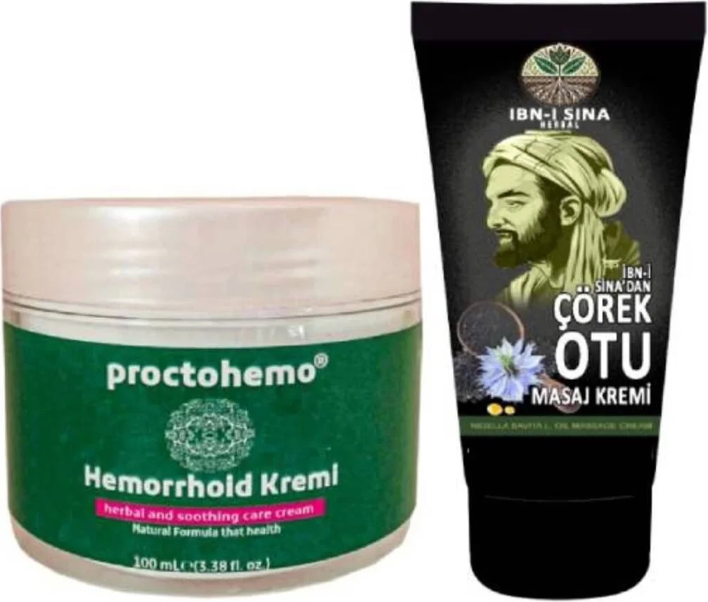 Proctohemo Rahatlatıcı Hemoroid Kremi + Ibnisina Çörek Otu Kremi 50 ml