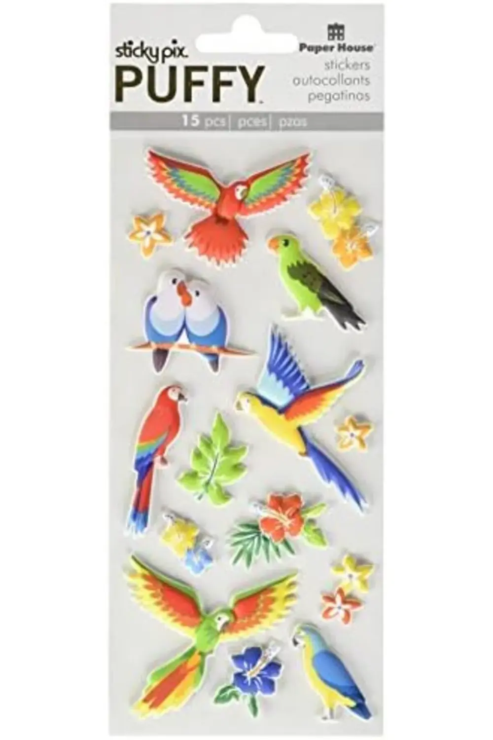 Productions Kabarık Çıkartmalar, Kuşlar, 3'lü Paket, 3 Adet 11782