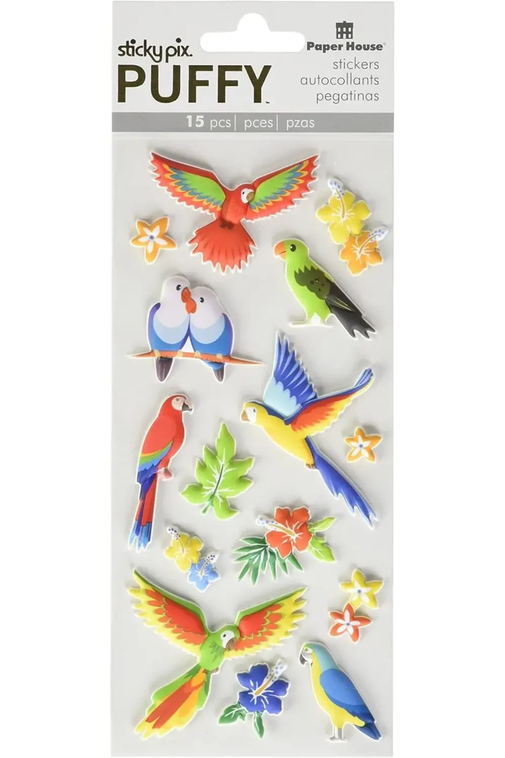 Productions Kabarık Çıkartmalar, Kuşlar, 3'lü Paket, 3 Adet 11782