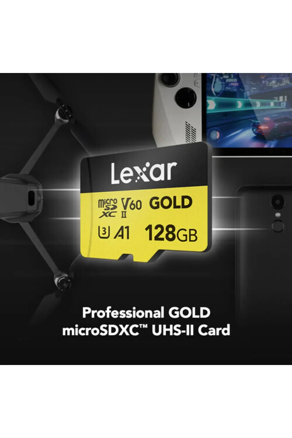 Professional 128gb 280 Mb/s Gold Micro Sd Hafıza Kartı
