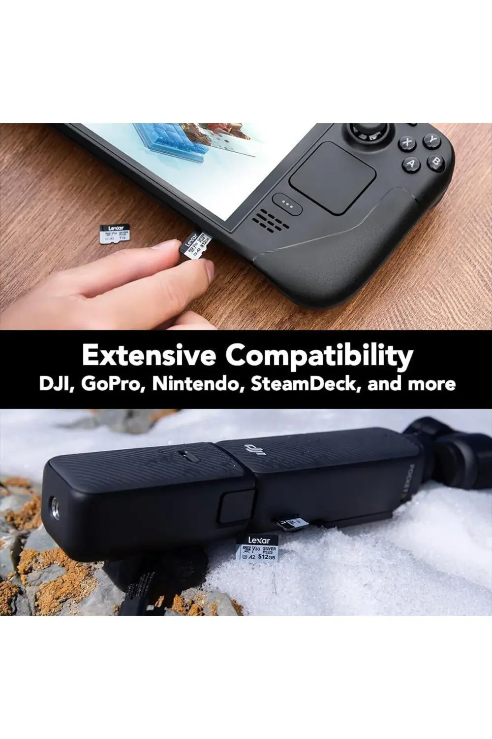 Professional 512GB 205 MB/s Silver Plus MicroSD Hafıza Kartı