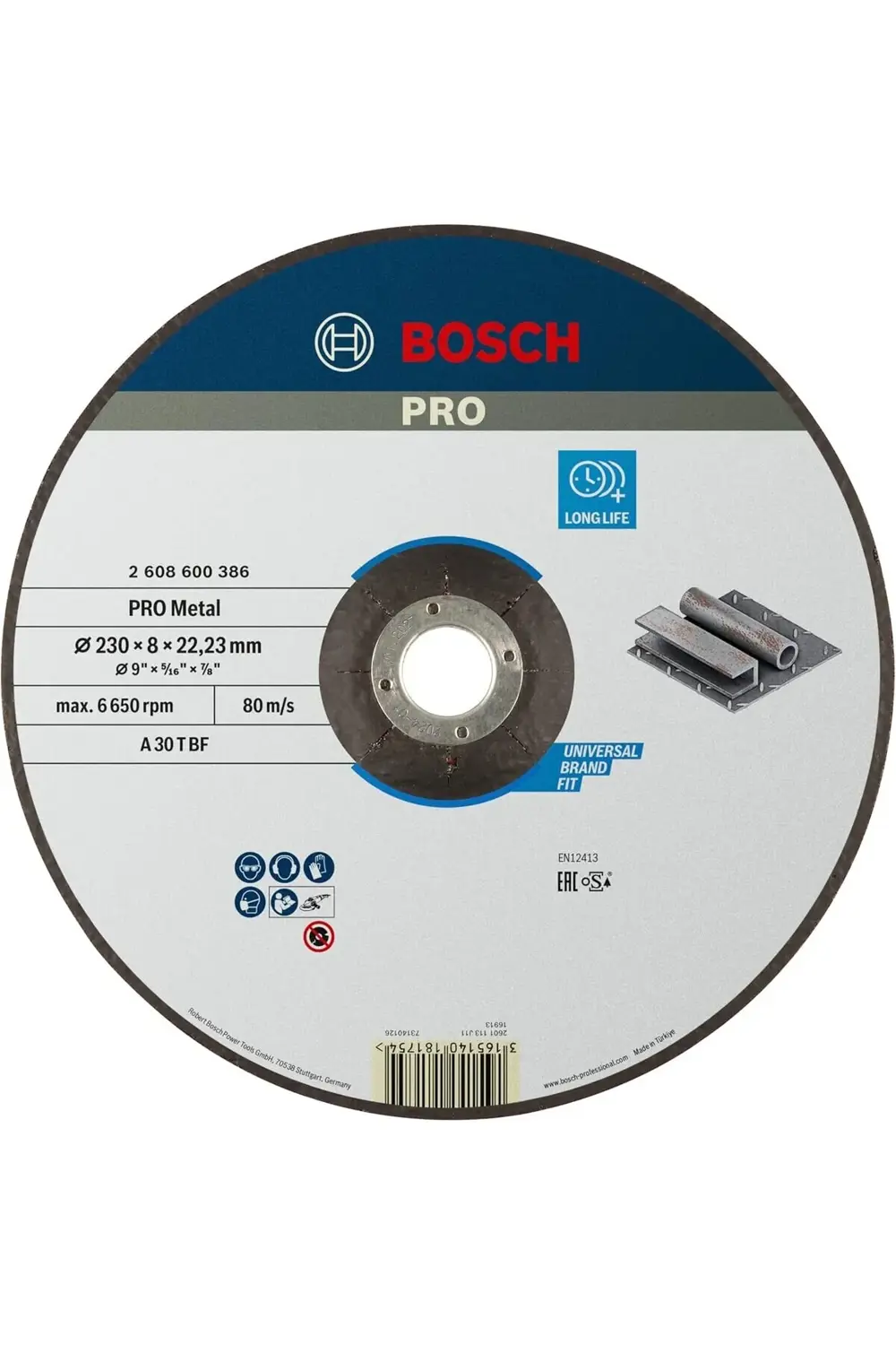 Professional Accessories - 230 * 8, 0 mm Expert Serisi Metal Taşl