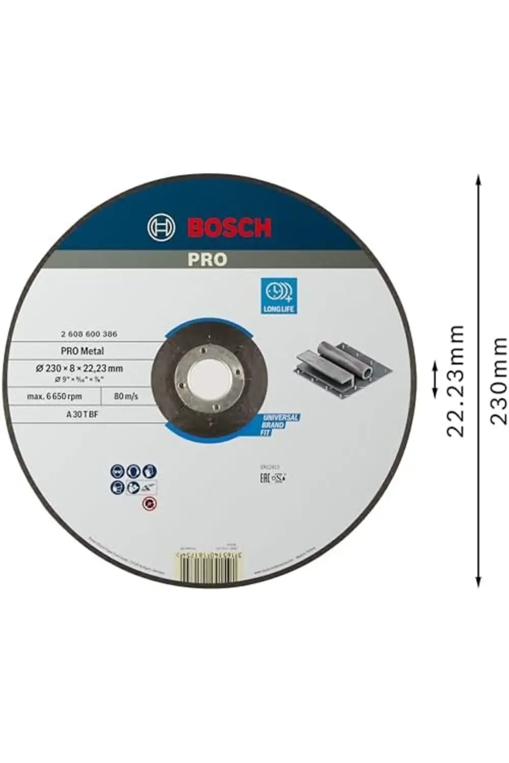 Professional Accessories - 230 * 8, 0 mm Expert Serisi Metal Taşl