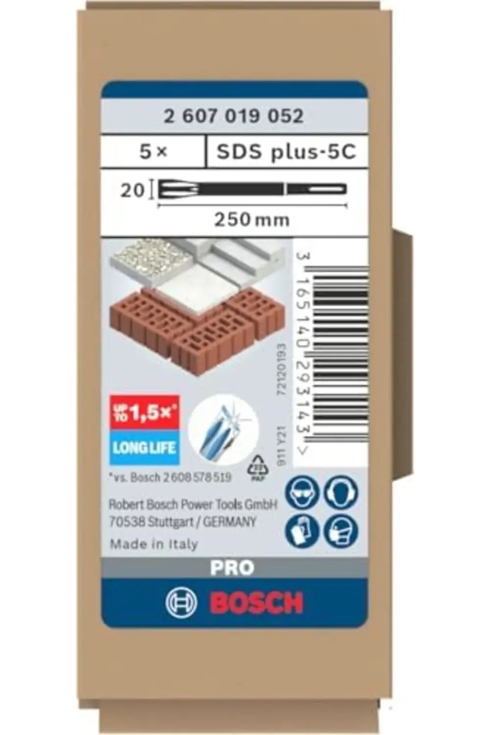 Professional Accessories Pro, yassı keski Life SDS- (5 adet) 1185