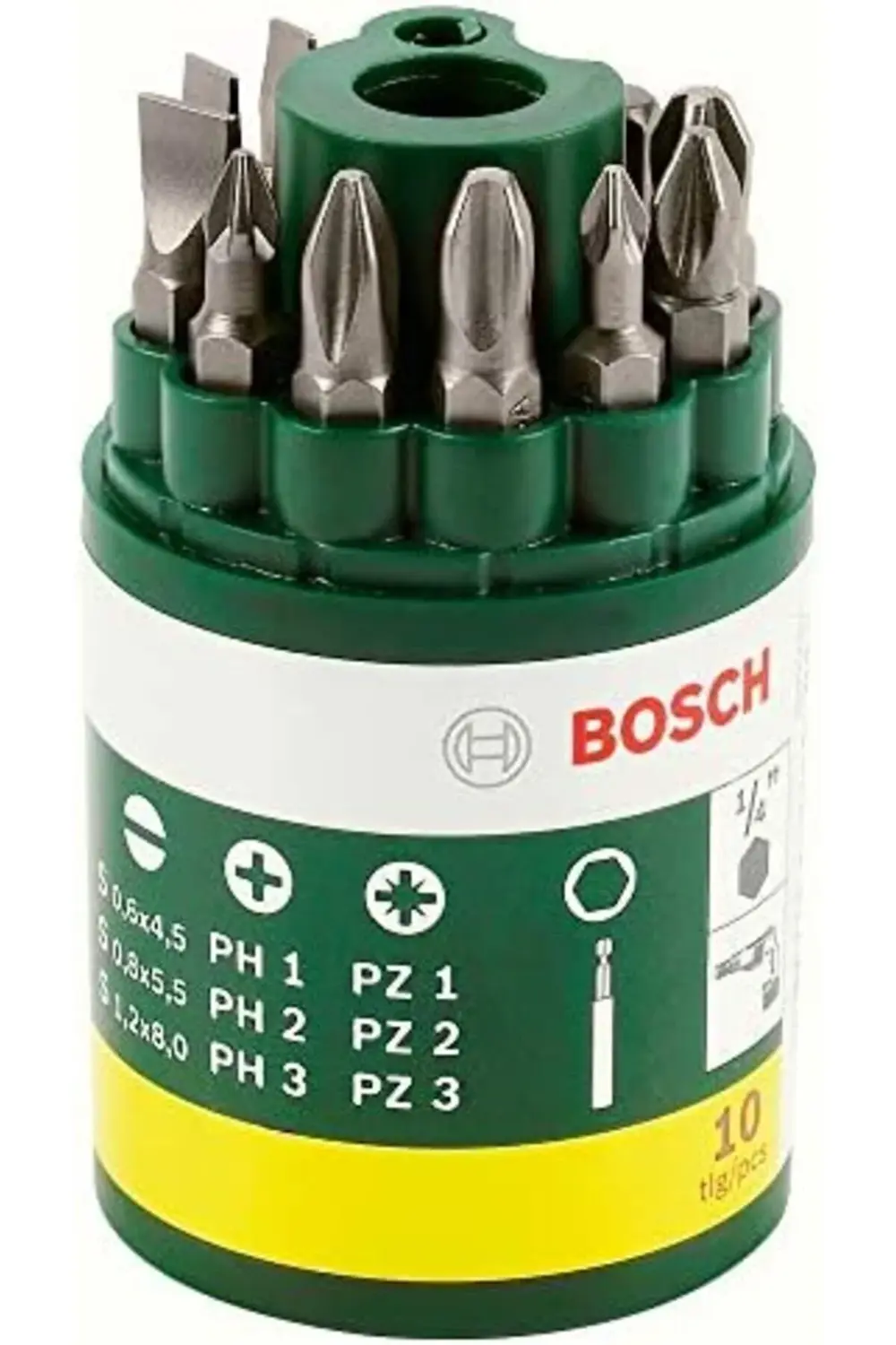 Professional Accessories Vidalama Ucu Seti, Yeşil, 10 Adet 116980