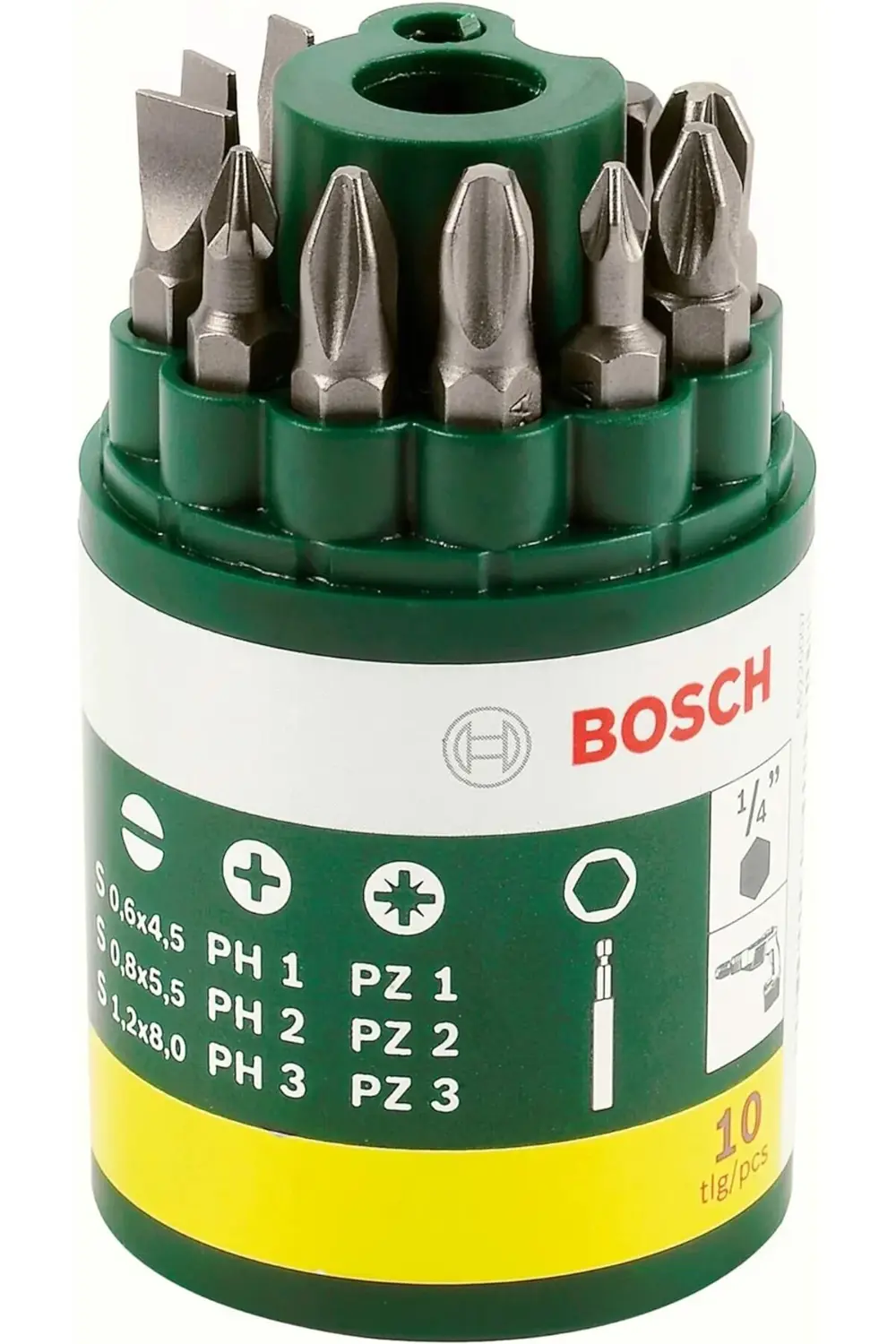 Professional Accessories Vidalama Ucu Seti, Yeşil, 10 Adet 116980