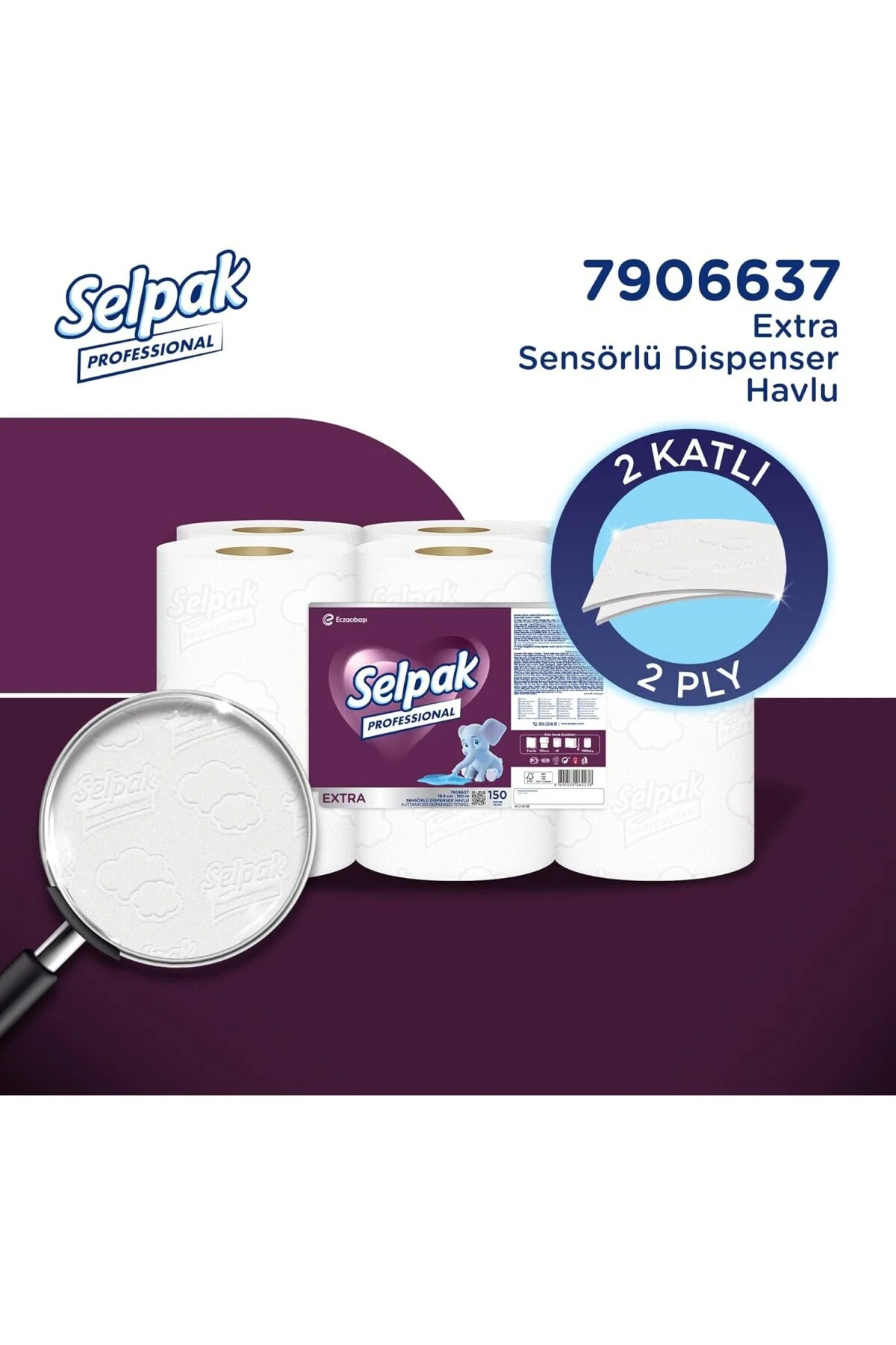 Professional Extra Sensörlü Havlu, 19.5 Cm, 150 Metre