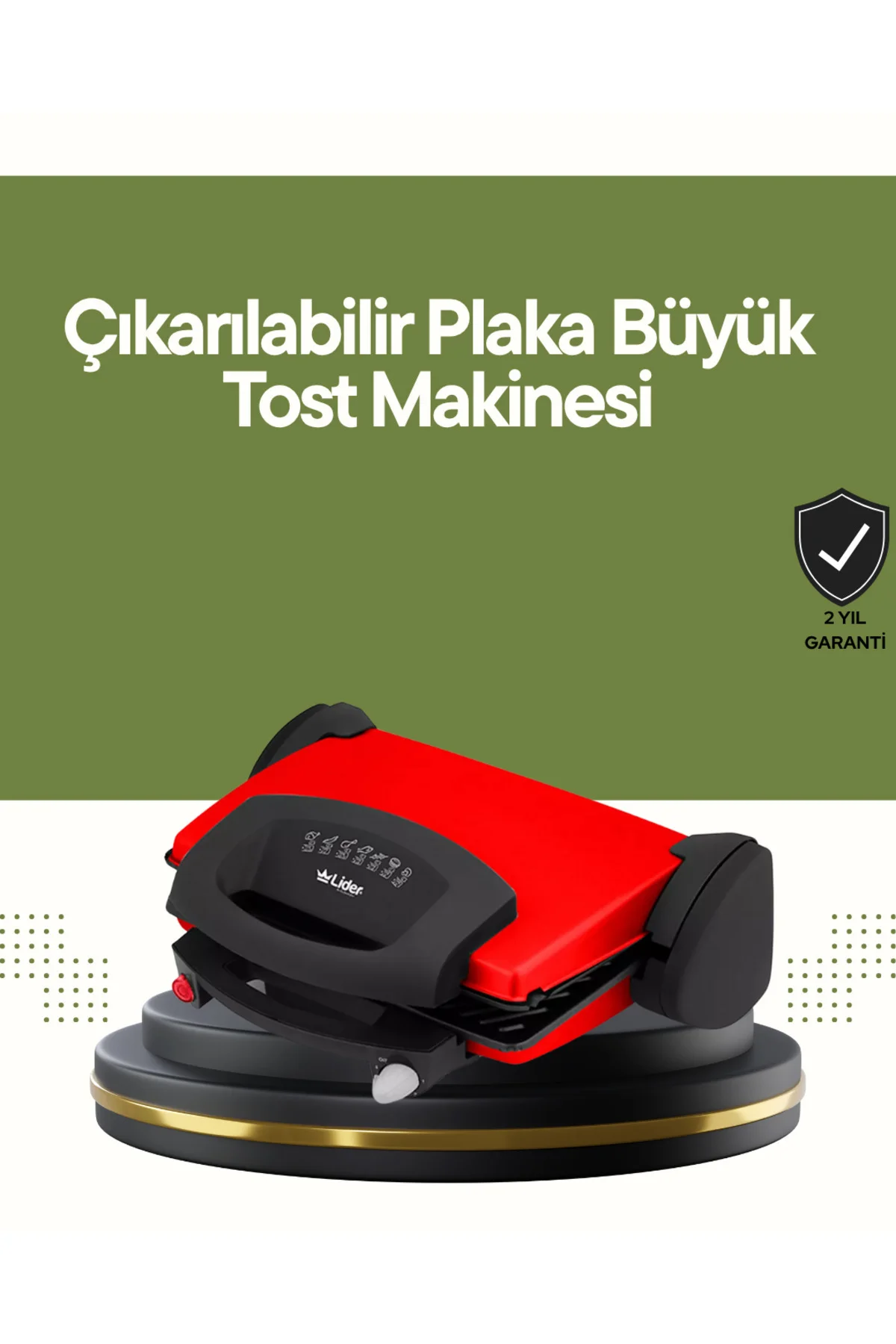 Profesyonel 2000W Tost Makinesi – Ayarlanabilir Termostat ve Çıka