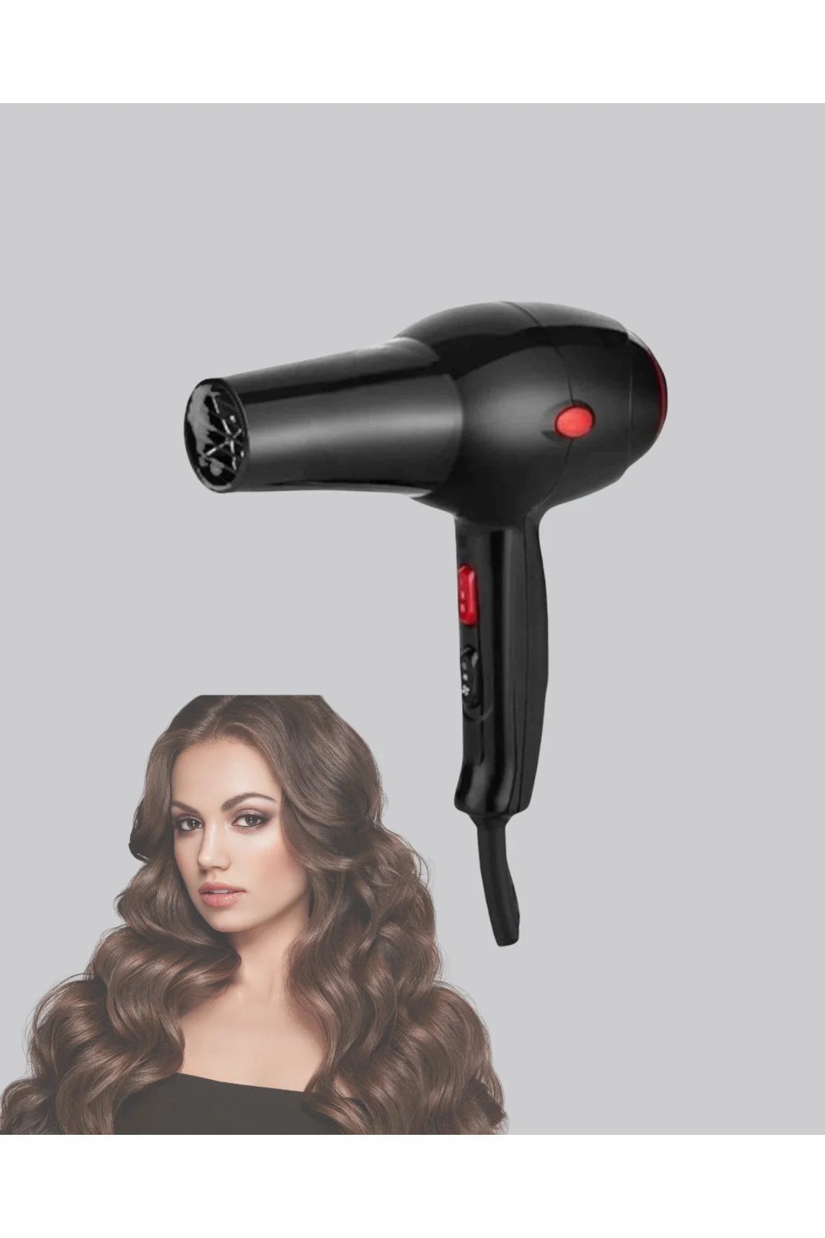 Profesyonel 2200W Fön Makinesi – AC Motorlu, Hızlı Kurutma, Hafif Tasarım