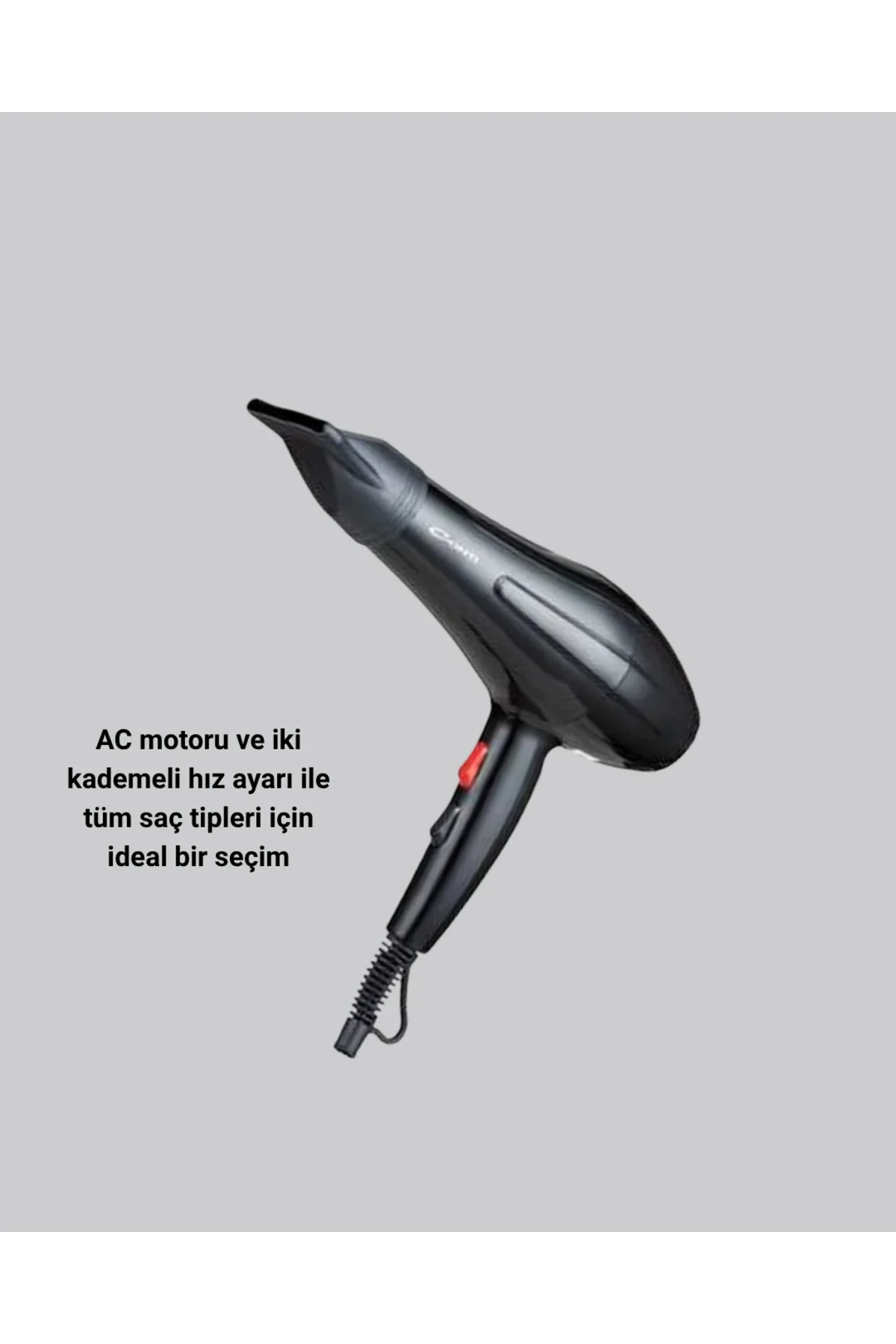 Profesyonel 2200W Fön Makinesi – AC Motorlu, Hızlı Kurutma, Hafif Tasarım