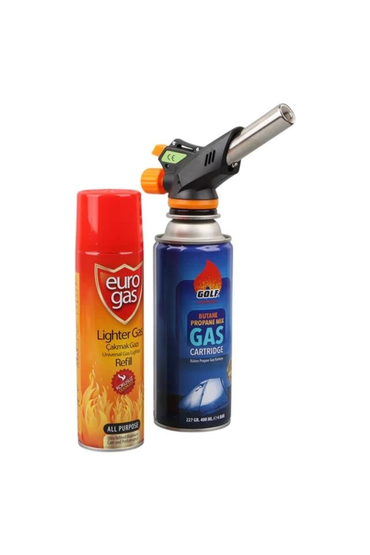 Profesyonel 3'lü Pürmüz Başlığı Seti (Butan Propan Gaz Kartuşu 40