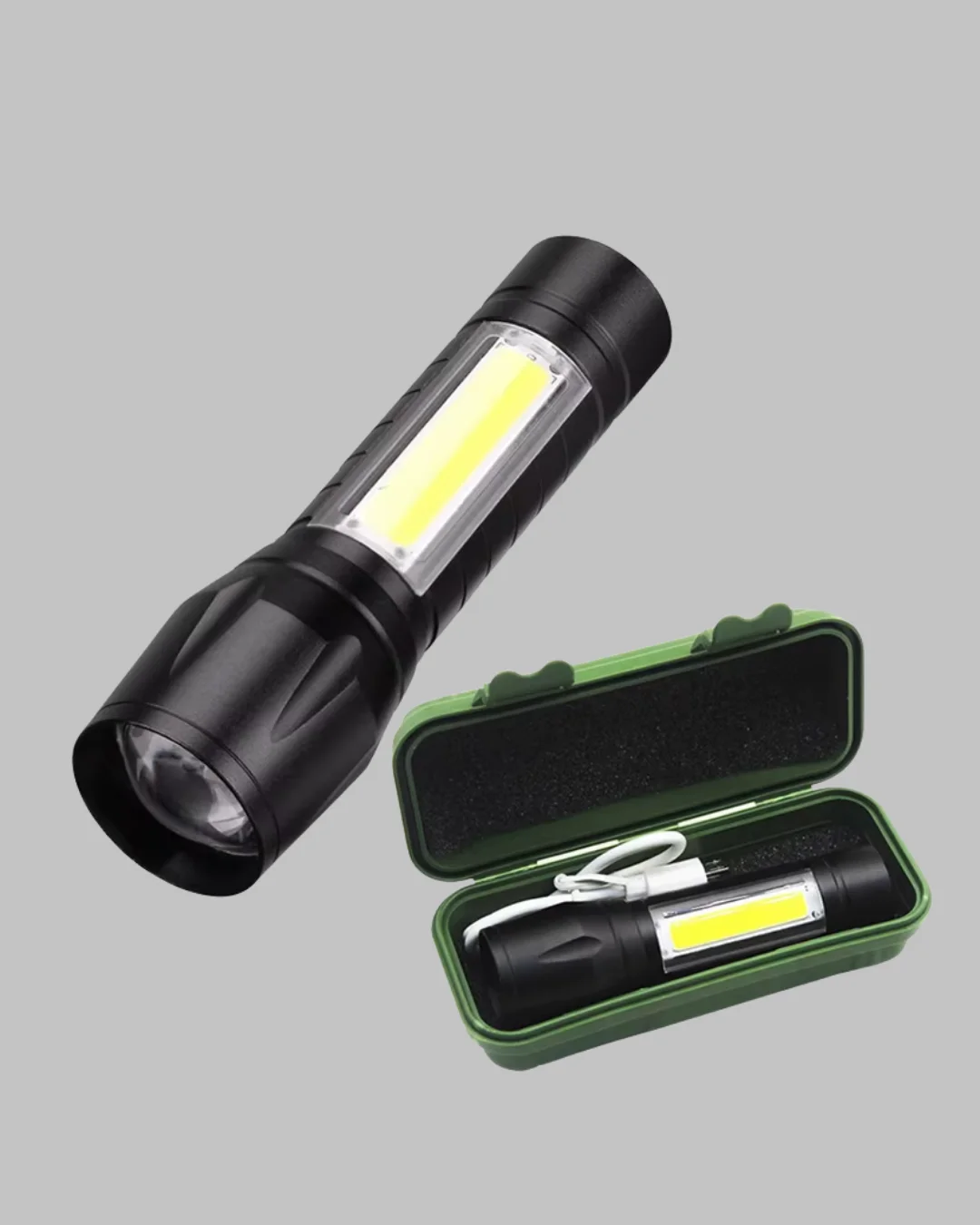 Profesyonel 4 Modlu Şarjlı El Feneri | 1300 mAh Batarya | Cree LED Teknolojisi