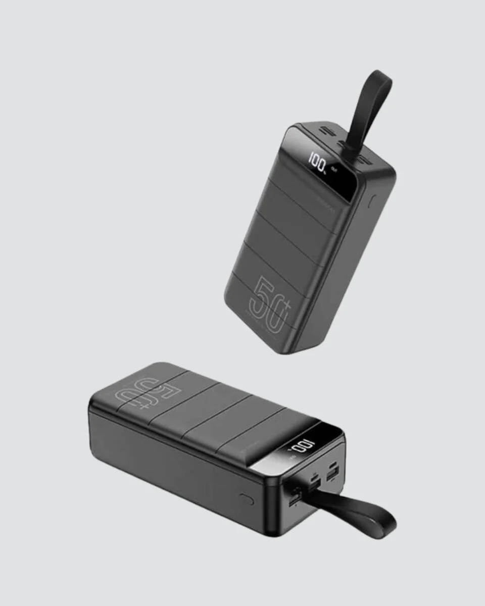 Profesyonel 50.000 mAh Powerbank – Aynı Anda Birden Fazla Cihaz Şarj Eden Dayanıklı ve Güvenli Taşınabilir Şarj Cihazı