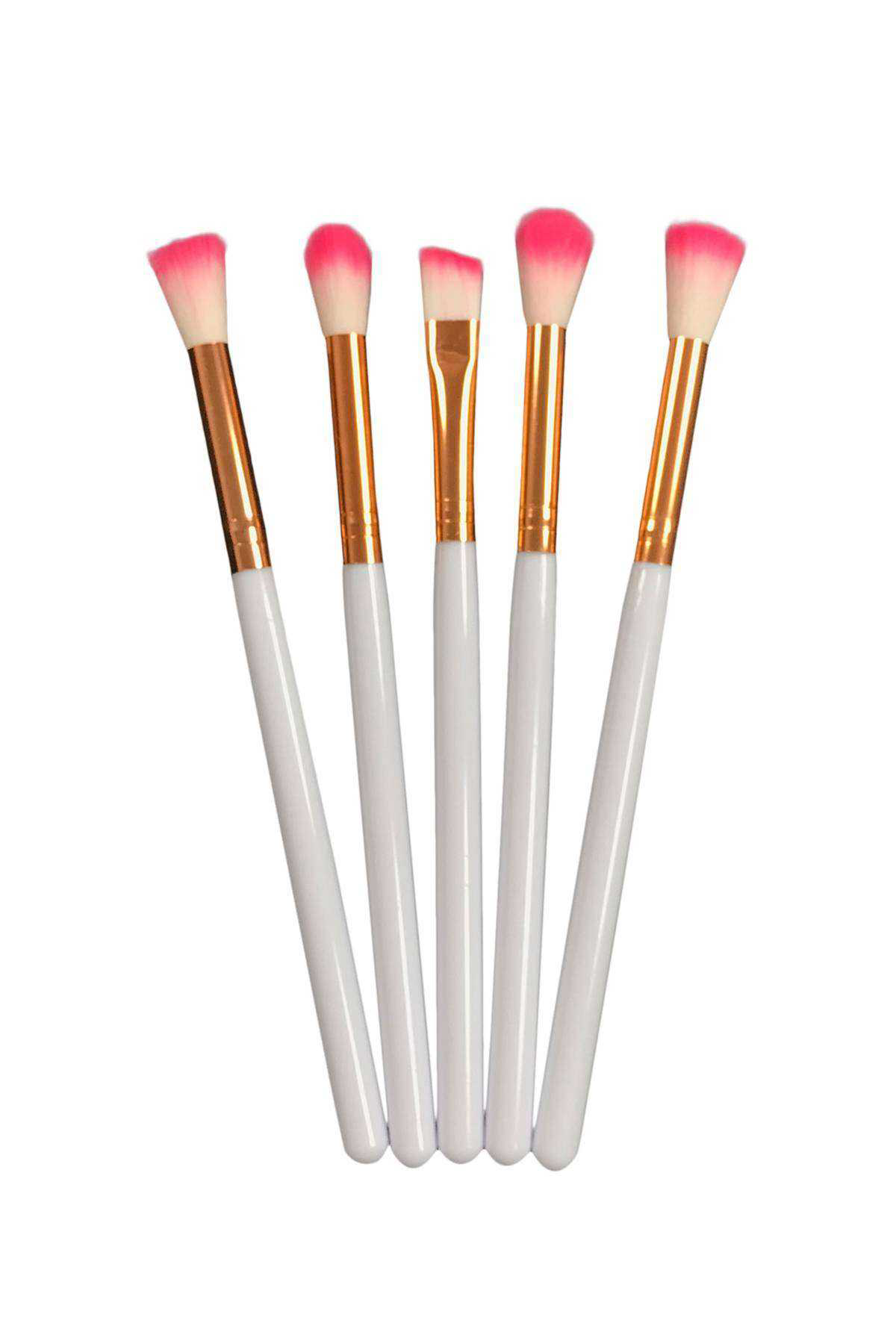 Just Cheap Store Profesyonel 5'Li Makyaj Fırça Seti Beyaz