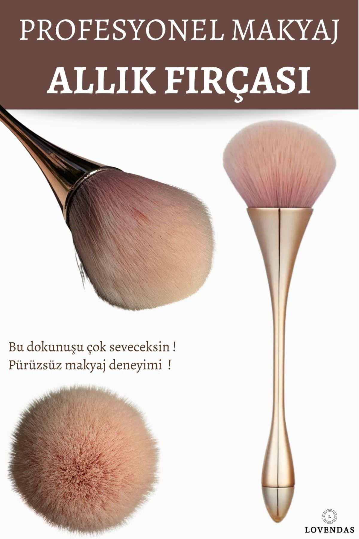 Lovendas Profesyonel Allık Pudra Makyaj Fırçası - Premium Buffing Fırça