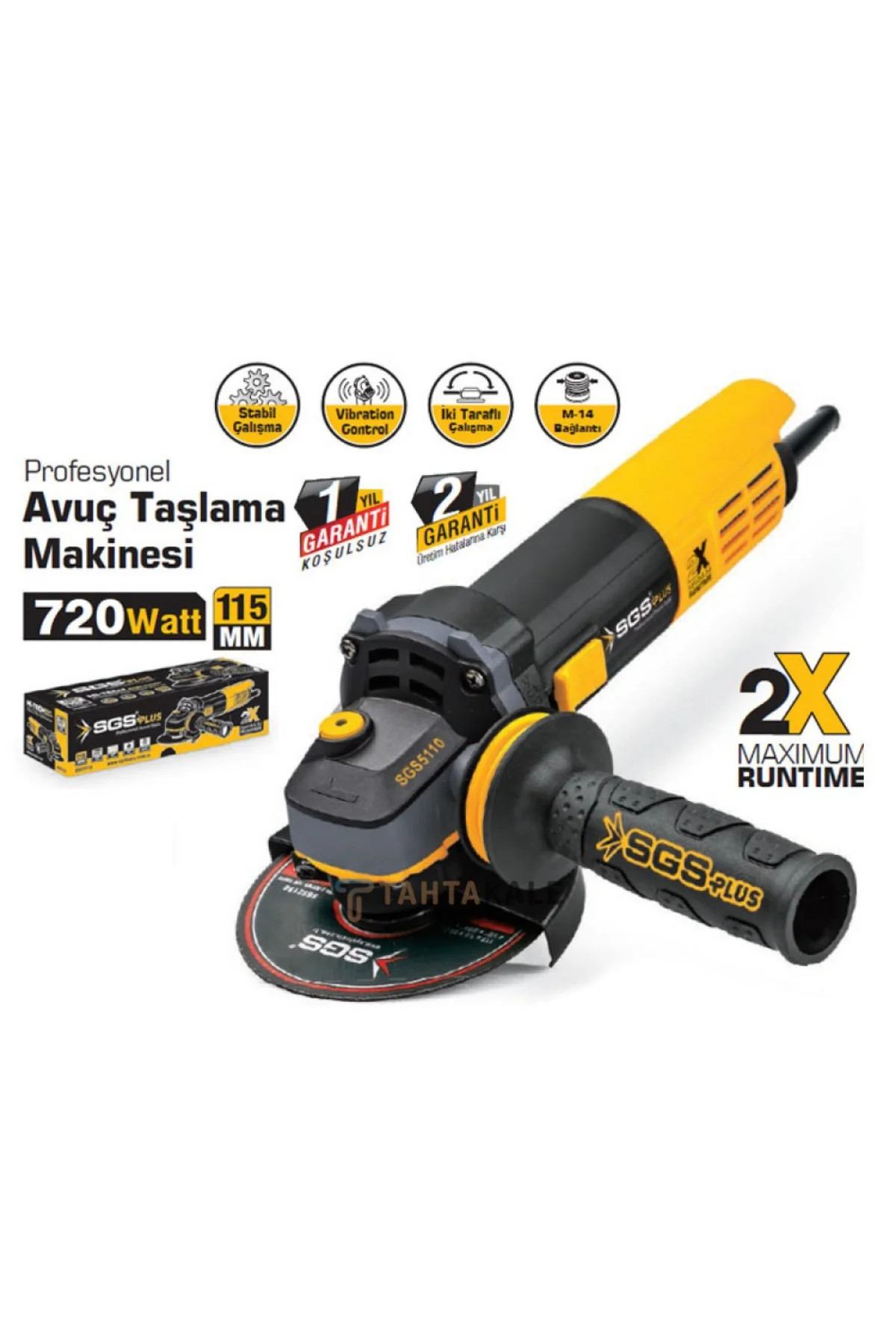 PROFESYONEL AVUÇ TAŞLAMA MAKİNASI 115MM