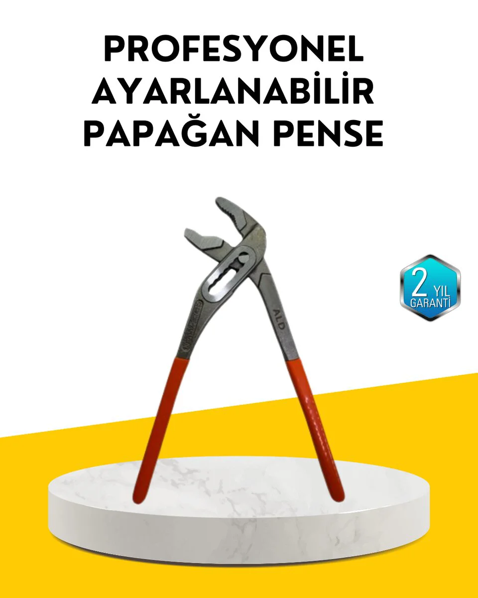 Profesyonel Ayarlı Pense Kurbağacık Ağzı Geniş Açılım - Dayanıklı Çelik El Aleti