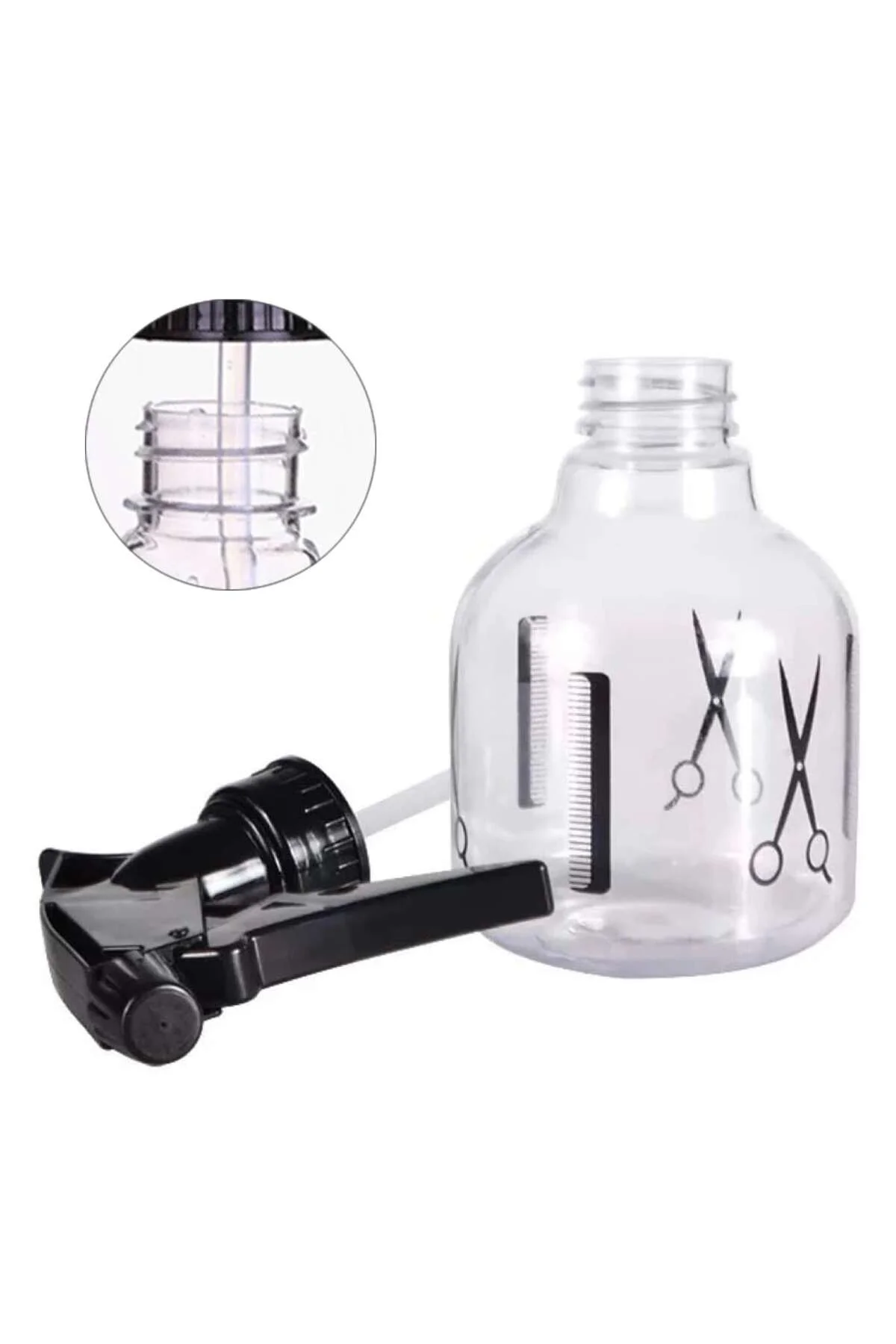 Profesyonel Berber Kuaför Sprey Tetikli Püskürtücü Şeffaf Boş Fıs