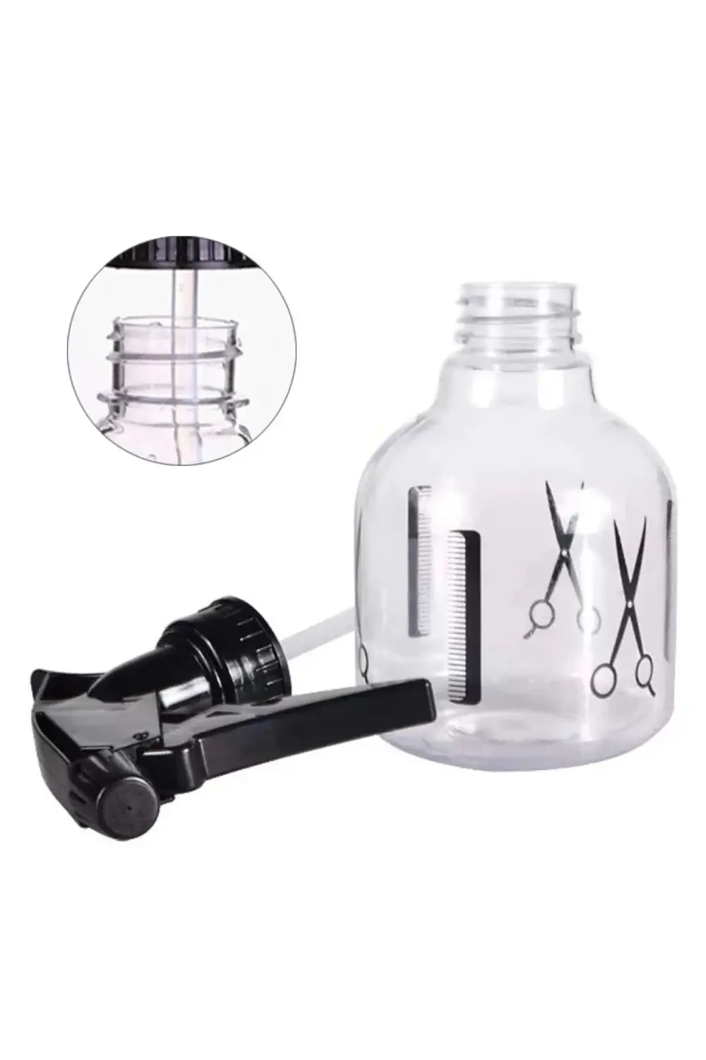 Profesyonel Berber Kuaför Sprey Tetikli Püskürtücü Şeffaf Boş Fıs