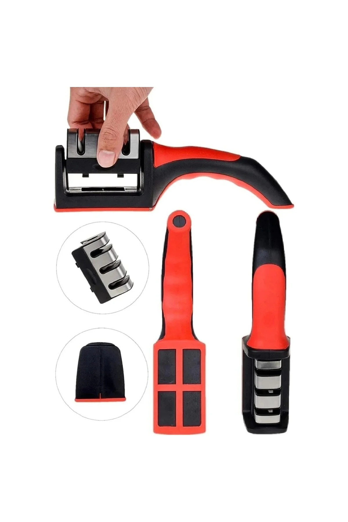 Profesyonel Bıçak Bileyici - 3 Açılı Elmas, Seramik, Tungsten Çel
