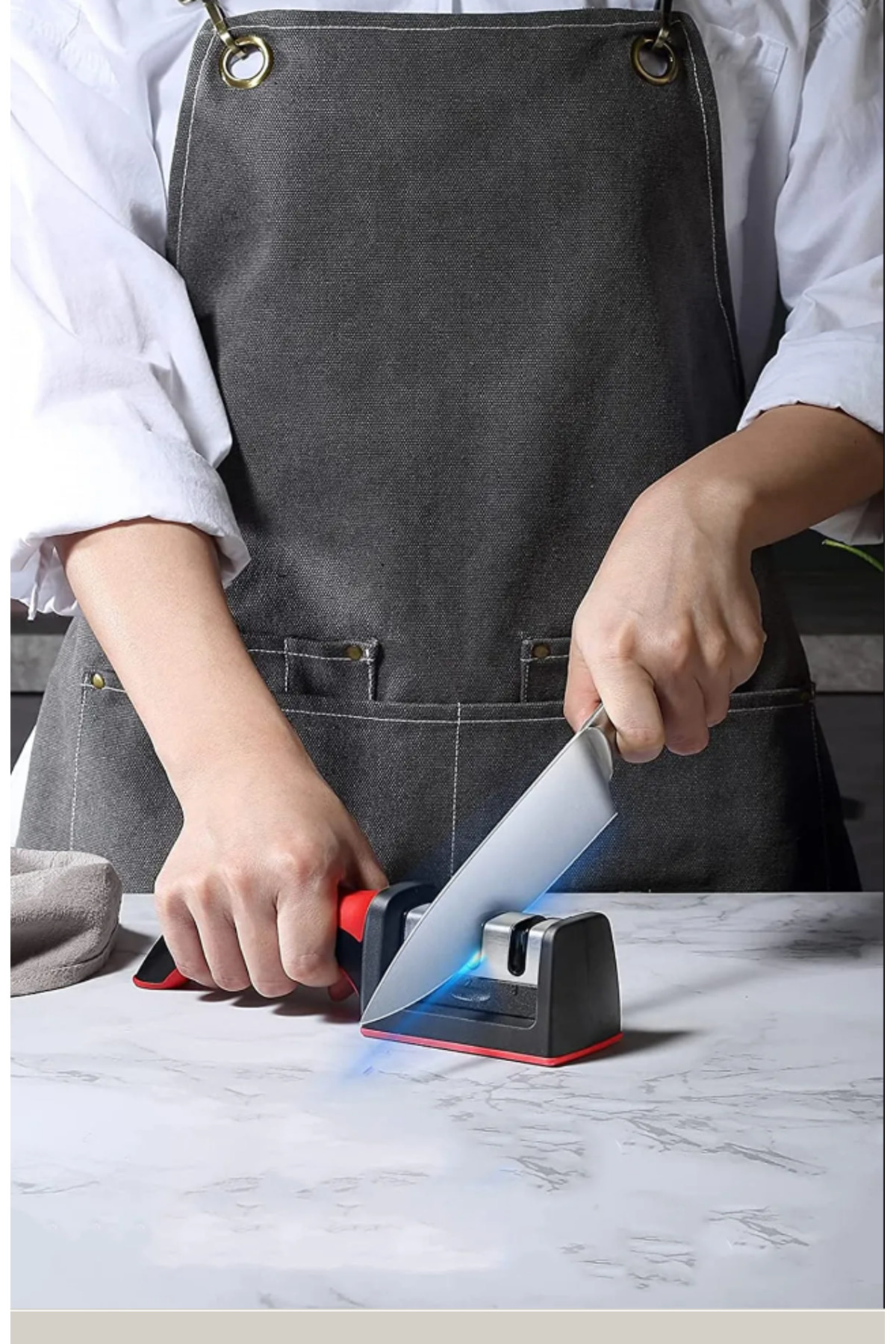 Profesyonel Bıçak Bileyici 3 Açılı El Bıçakları Satır Bileyici Ergonomik Tasarım BIÇAK BİLEYİCİ