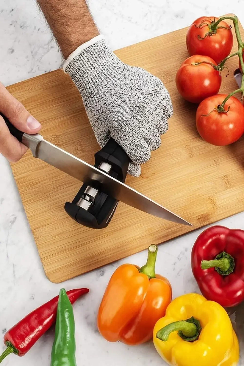 Profesyonel Bıçak Bileyici 3 Açılı Elmas Seramik Tungsten Çelik E