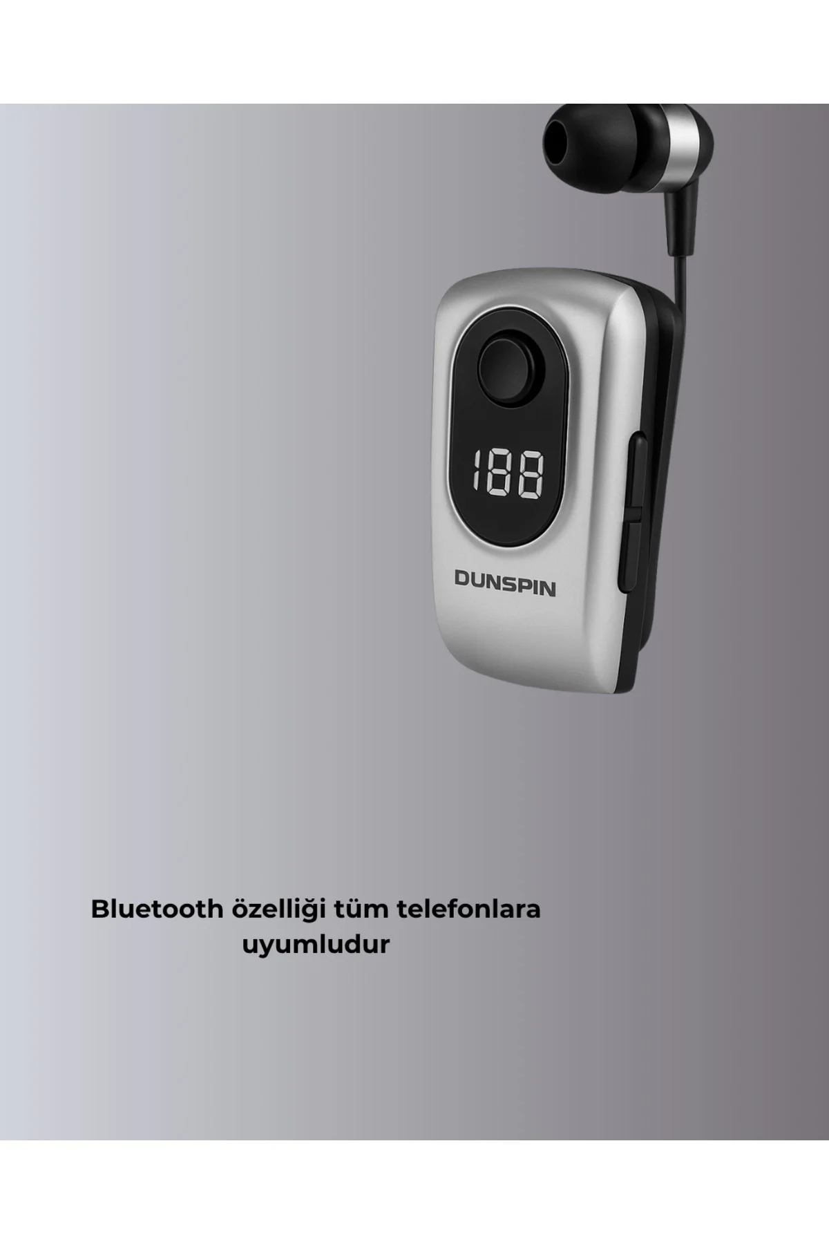 Profesyonel Bluetooth Kulaklık – Klipsli, Titreşimli, Dijital Gös