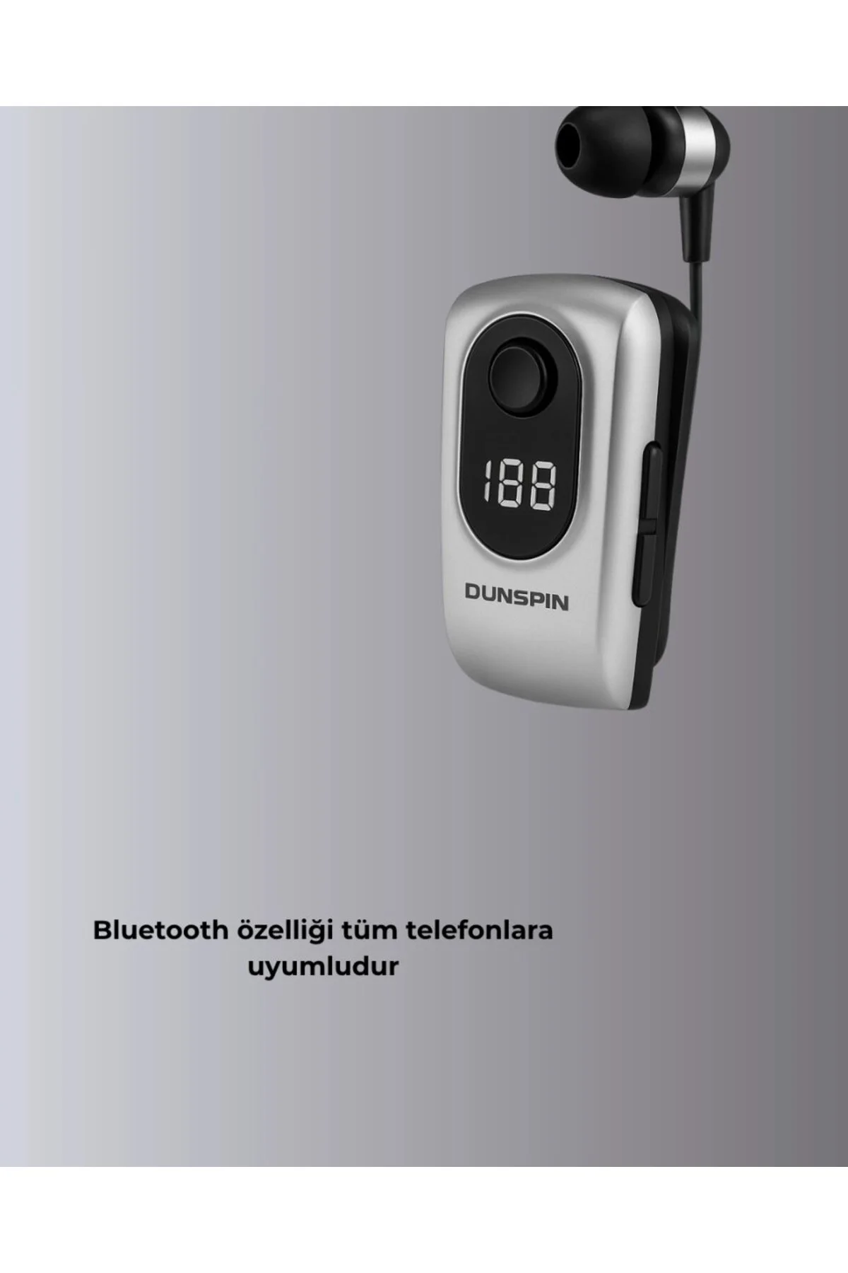 Profesyonel Bluetooth Kulaklık – Klipsli, Titreşimli, Dijital Gös