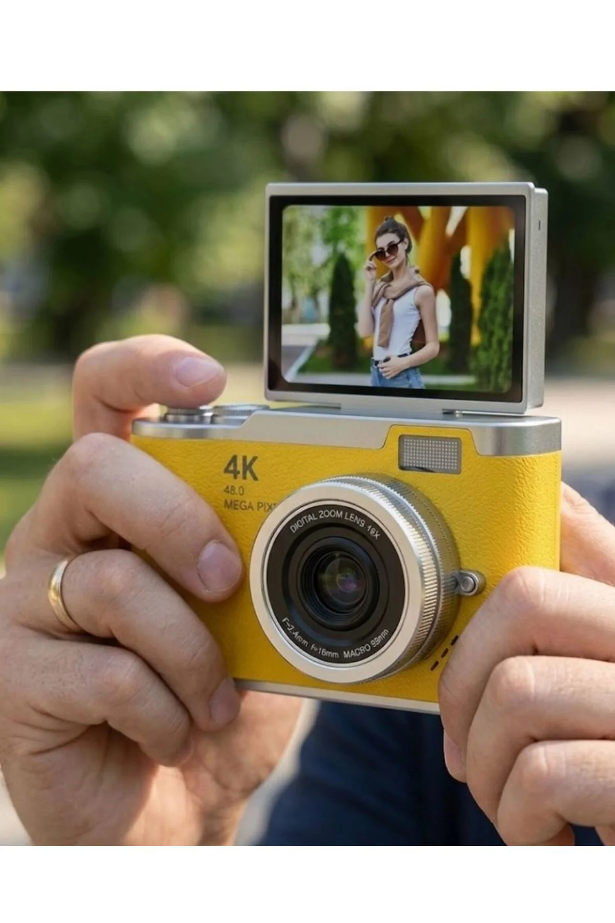 Profesyonel Çekim İçin 48 Mp Dijital Kamera Flip Screen 18x Zoom 