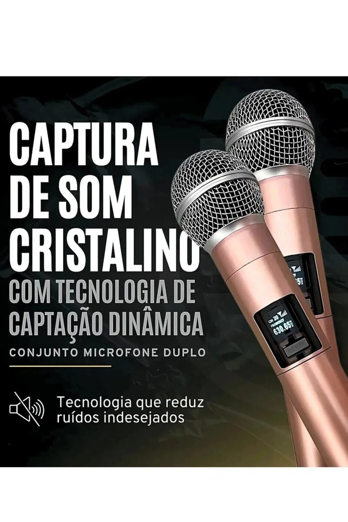 Profesyonel Çiftli Kablosuz Mikrofon Seti Karaoke Şarj Edilebilir 50 Metre Mesafe Rose Profesyonel Çiftli Kablosuz Mikrofon Seti Karaoke Şarj Edilebilir 50 Metre Mesafe Rose