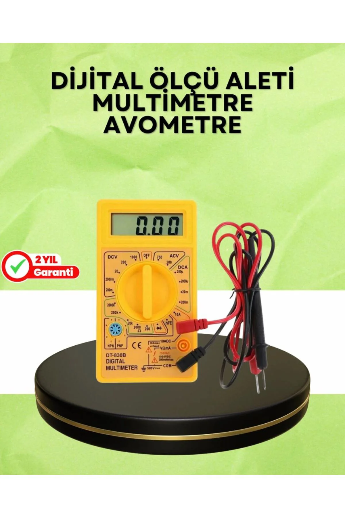 Profesyonel Dijital Multimetre Volt Amper Direnç Ölçümü