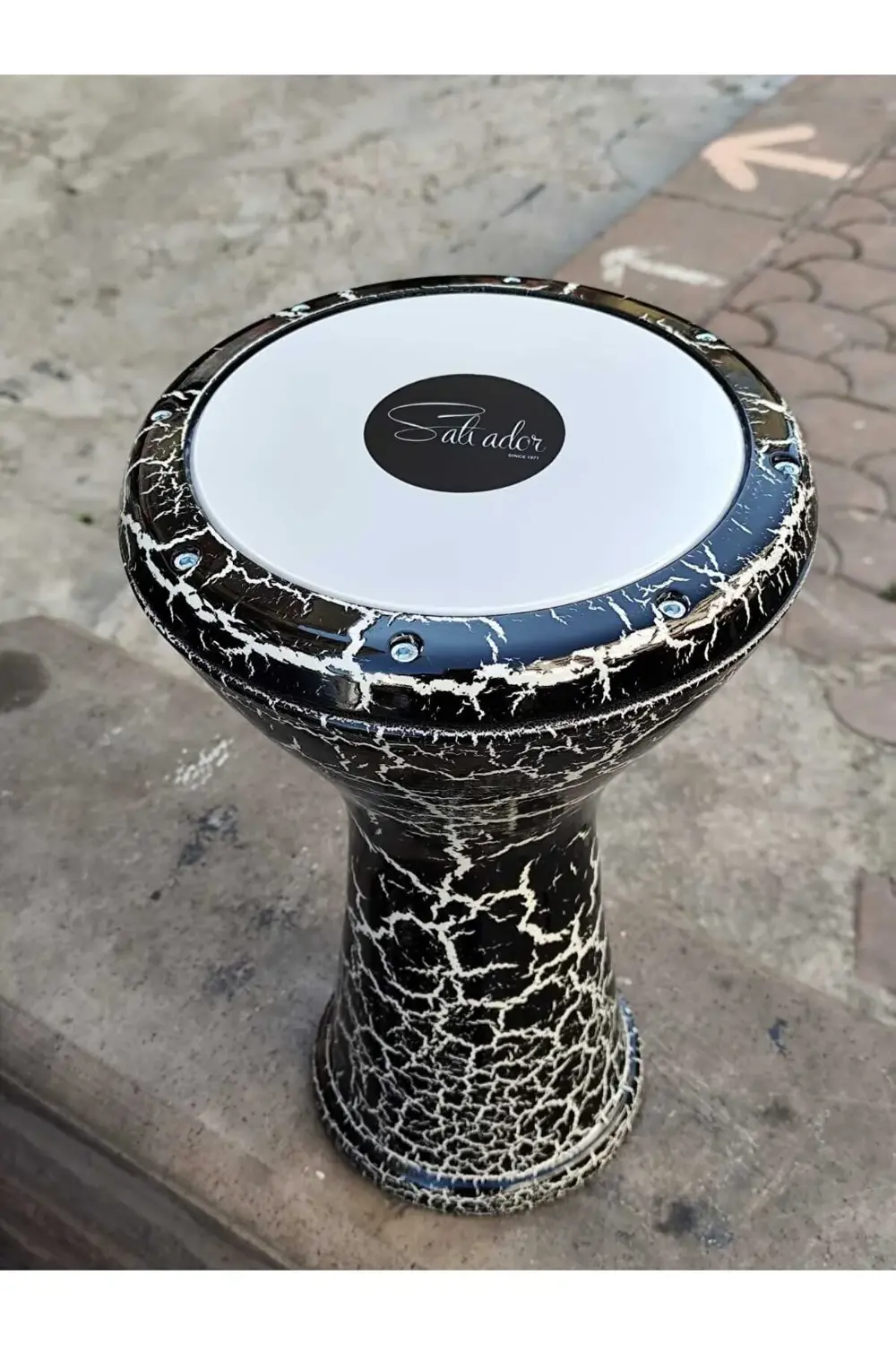 Profesyonel Döküm Darbuka Büyük Boy Mısır Çömlek Darbuka Beyaz Kı